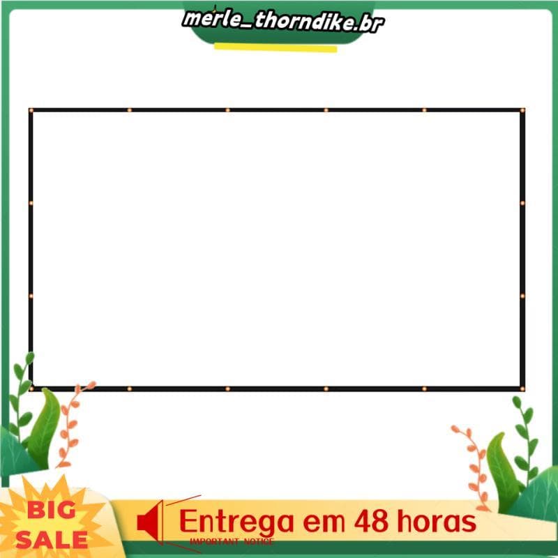 Tela De Projetor Portátil Cortina Simples Anti-Luz Telas De Projeção De 120 Polegadas Para Doméstico Ao Ar Livre