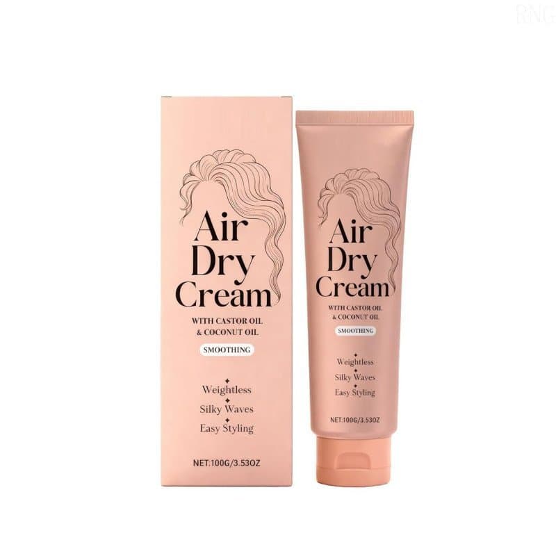 AirDryforHair, Fixação Suave com Óleo de Rícino e Óleo de Coco, Condicionador sem Enxágue para Cachos, Alisa o Frizz, Me