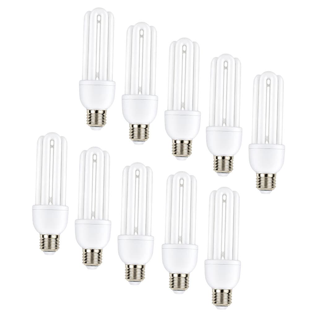 Lampada Fluorescente 220v 20w Kit 10 Uni Iluminação Potente Ambiente Casa Luz Quarto Sala Varanda Rua Externo Interno