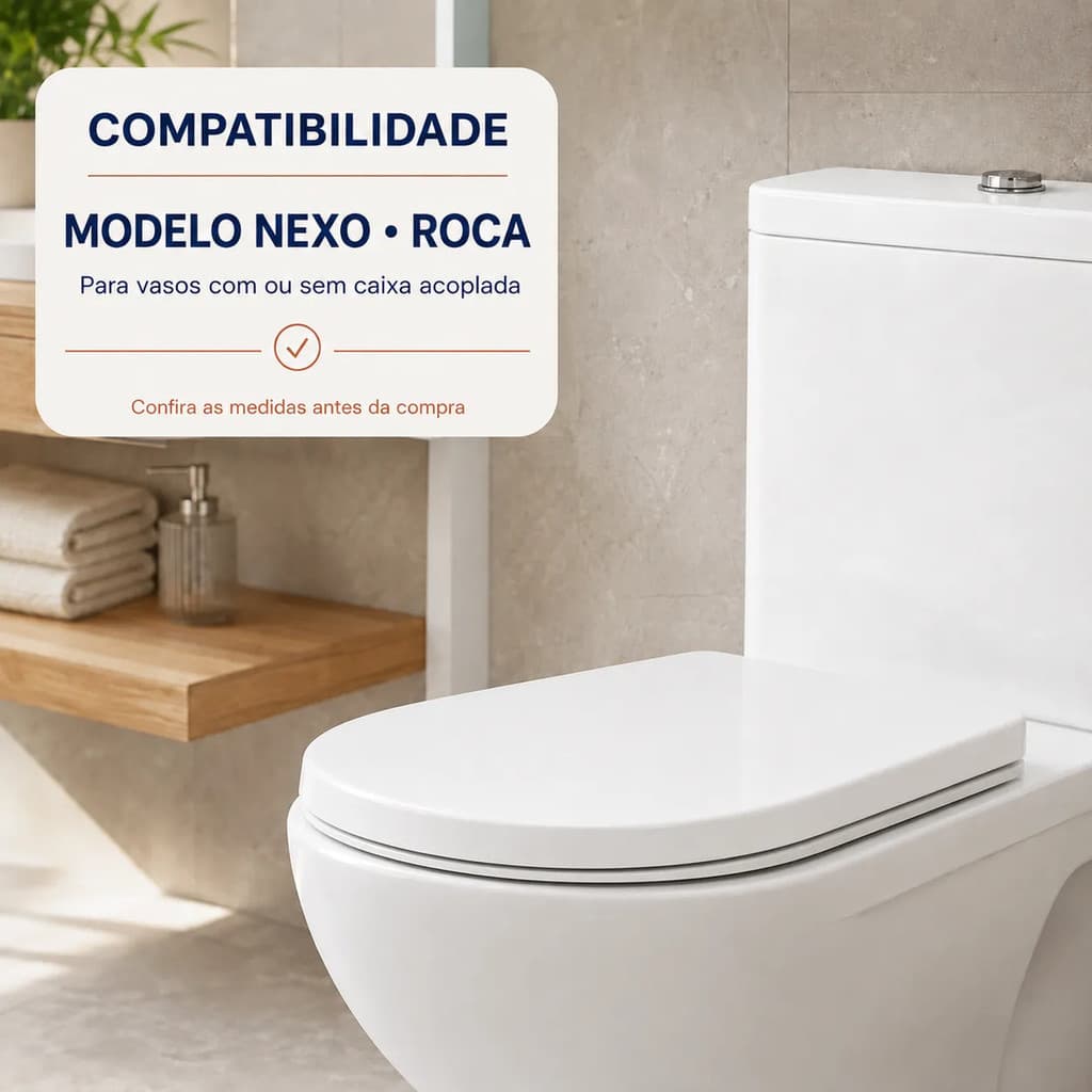 Tampa De Vaso Nexo Para Bacia Roca Soft Close 1.6gpf / 6lpf