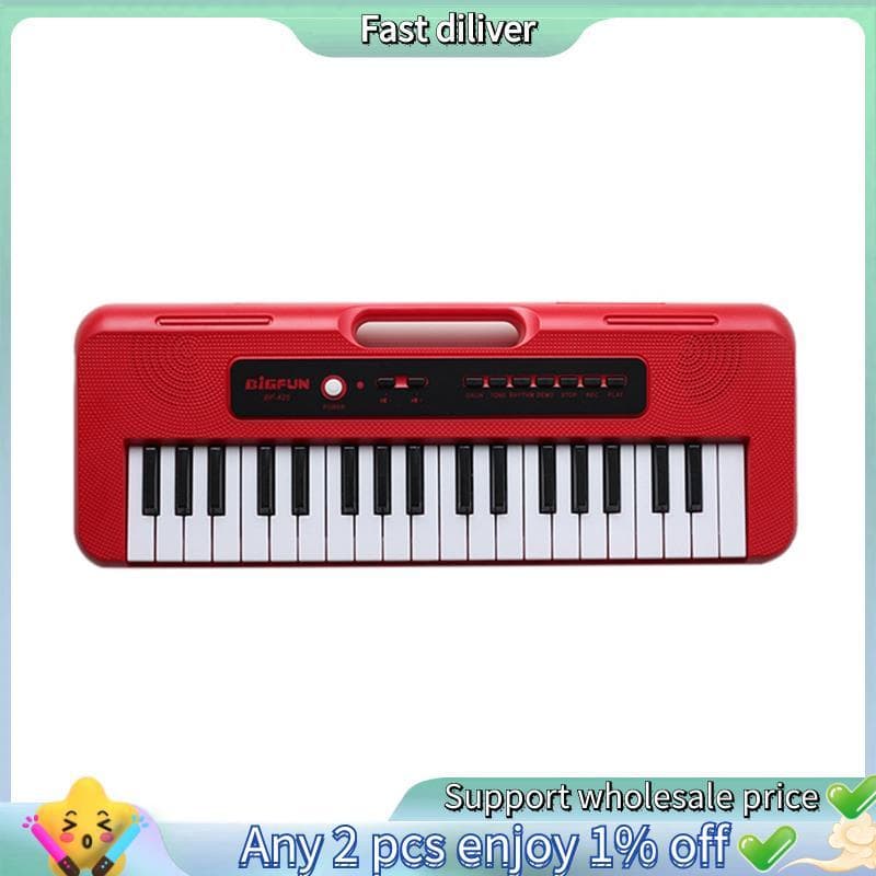 37 Teclas Teclado Eletrônico Piano Música Digital Placa Chave Microfone Presente Das Crianças Iluminação Musical