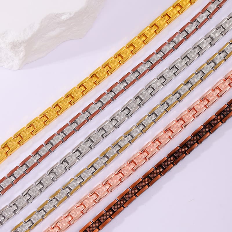 Pulseira Magnética Destacável para Homens, Pulseira de Casal em Liga Metálica