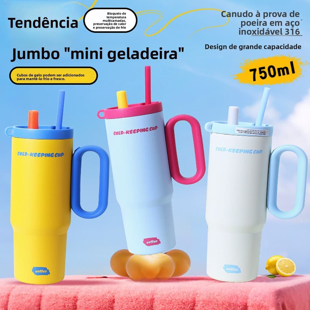 Copo mestre de gelo crepúsculo, copo térmico de grande capacidade, copo de água de aço inoxidável 316, diário, festa de