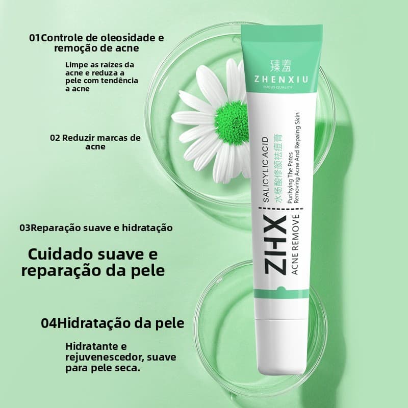 Ácido Salicílico Acne Creme Remover Cravo Controle De Óleo Anti-Tratamento Reparação Espinha Cicatriz Clareamento Facial