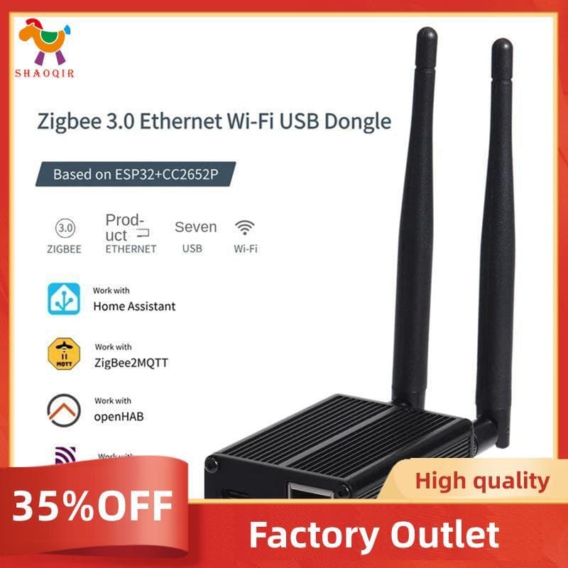 Zigbee3.0 Para ETH USB WiFi Gateway-52P Zigbee/Rosca Dongle MQTT Assistente De Casa ZHA Coordenação Aberta
