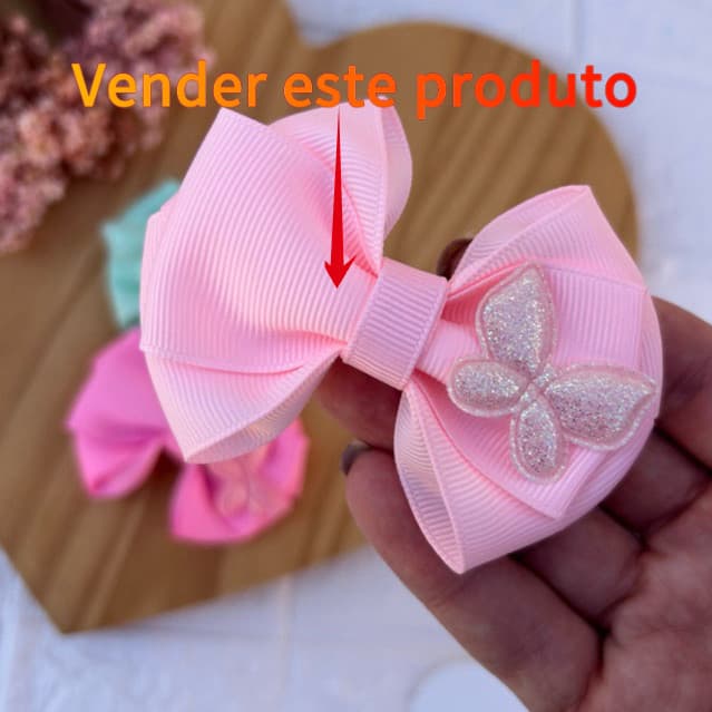 Laco borboleta brilho Delicado Laço rosa Laco verde bebe Laco rosa Penelope Laços Meninas Laço no Bico de pato