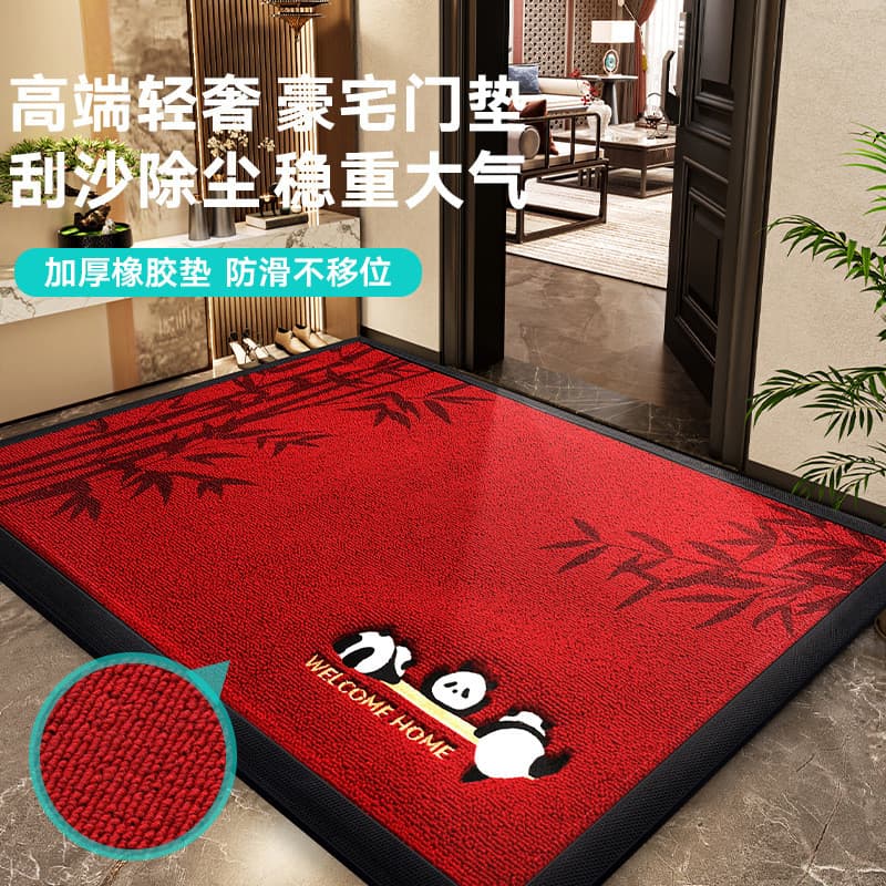 Novo estilo chinês tapetes de porta de entrada entrada de casa tapetes de borracha resistentes à sujeira