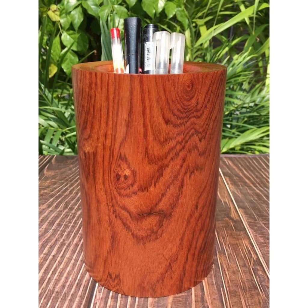 Suporte de caneta de mogno birmanês jacarandá árvore coração Material artesanal madeira maciça estudo Retro caneta titul