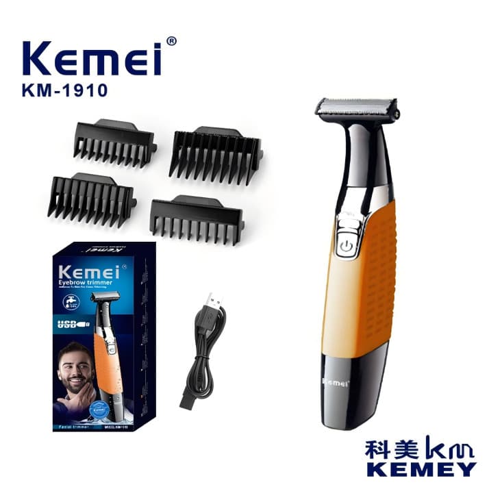Barbeador Elétrico Recarregável Kemei, Barbeador De Barba, Barbeador Elétrico À Prova D'Água