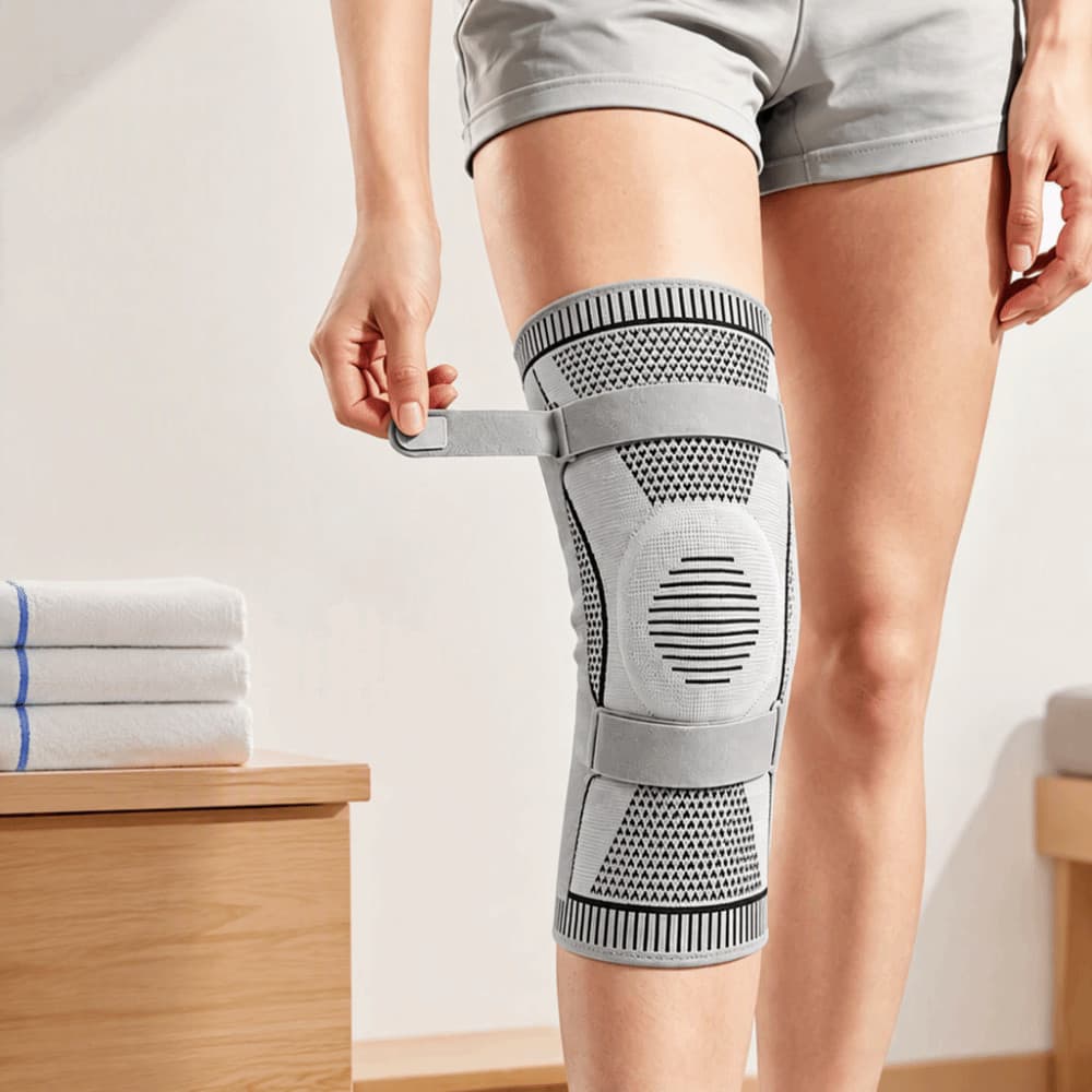 Joelheiras Esportivas INTREE , Joelheira De Nylon De Segurança Respirável , Alça Elástica Ajustável De Silicone Para Pat