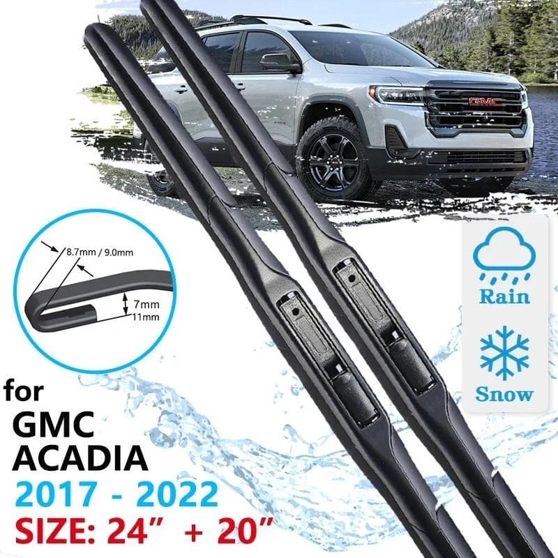 Lâmina De Limpador Dianteiro Do Carro Para GMC Acadia 2th 2017 2018 2019 2020 2021 2022 Limpadores Pára-Brisas Janelas A