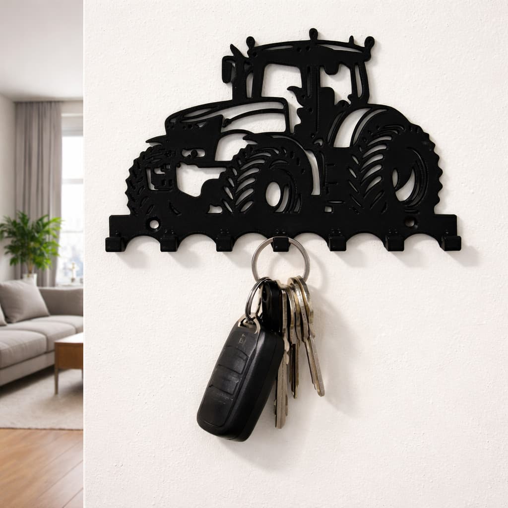 Chaveiro Porta Chaves Trator De Parede Organizador Decorativo Estilo Fazenda porta chaves, trator, parede, decorativo,