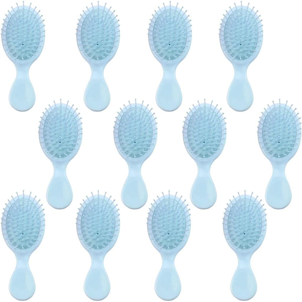 Mini Escova para Cabelo Molhado, 12 Peças, Escova de Cabelo para Viagem, Mini Escova para a Maioria dos Tipos de Cabelo,