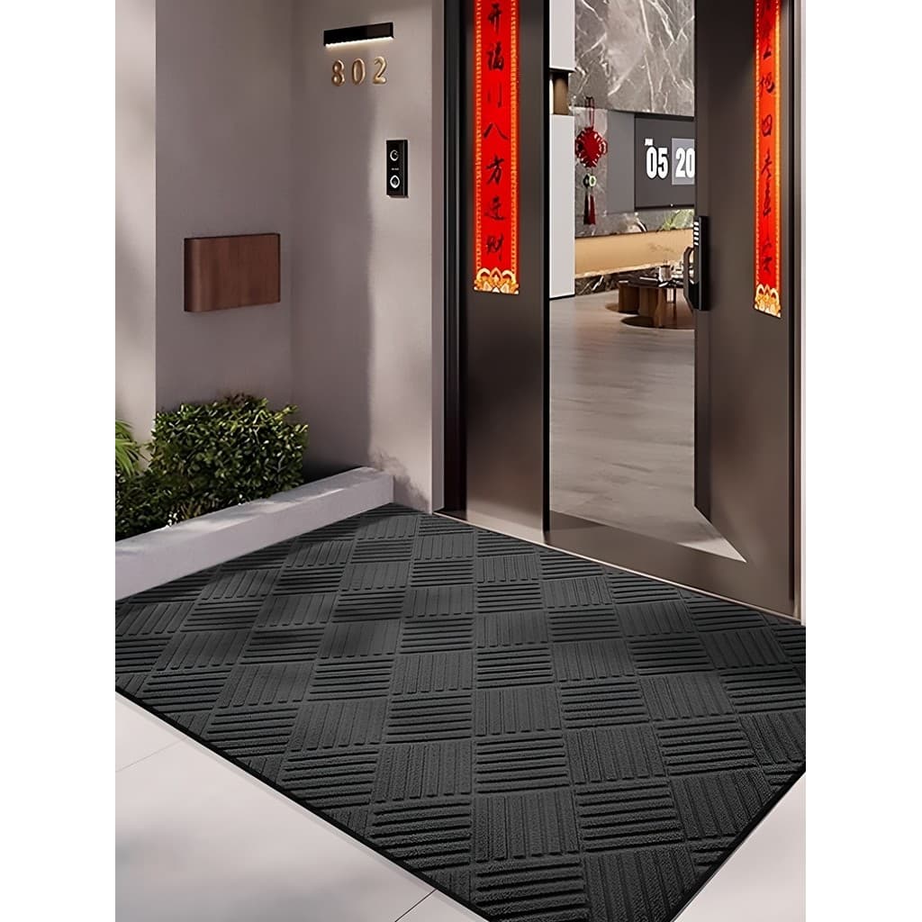 Padrão de diamante tapete de porta de entrada tapete de entrada tapete de entrada antiderrapante tapete completo pode se