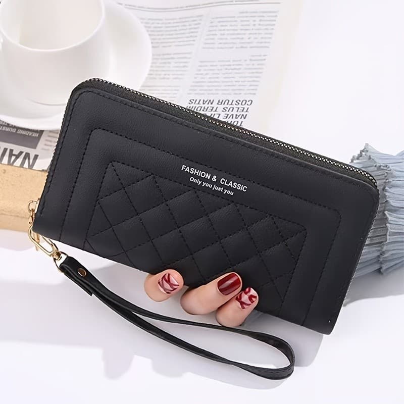 Bolsa Clutch feminina - carteira de cartão portátil, bolsa acolchoada, bolsa de moedas, carteira-bolsa feminina - bolsa