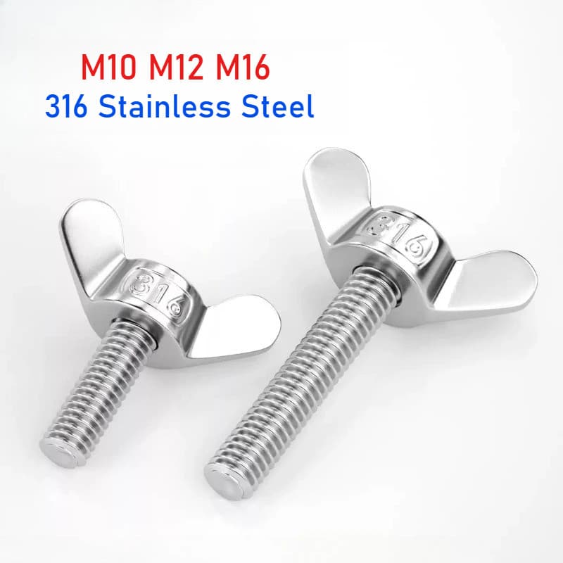 M10 M12 M16 316 Parafusos De Polegar De Cabeça De Asa De Aço Inoxidável Parafuso De Chifre De Ovelha Borboleta Ajuste So