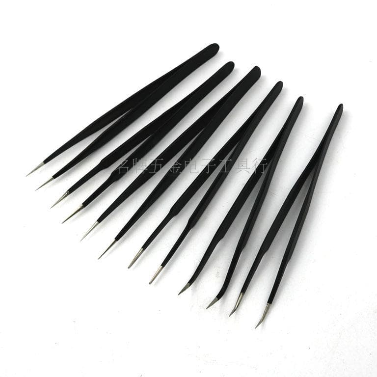 Pinça de ponta plana antiestática ESD-10 11 12 13 14 15 16 17