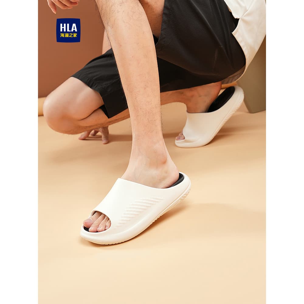 HLA/Hailan casa sapatos masculinos verão novo estilo exterior chinelos moda masculina de sola grossa All-Match na moda a