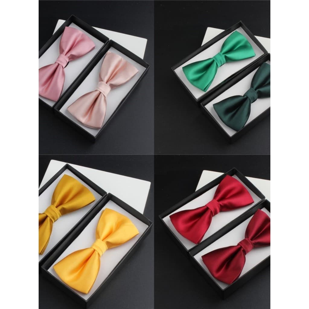 Borgonha vestido de casamento gravata borboleta noivo padrinhos irmãos grupo arco negócios Formal Wear masculino feminin