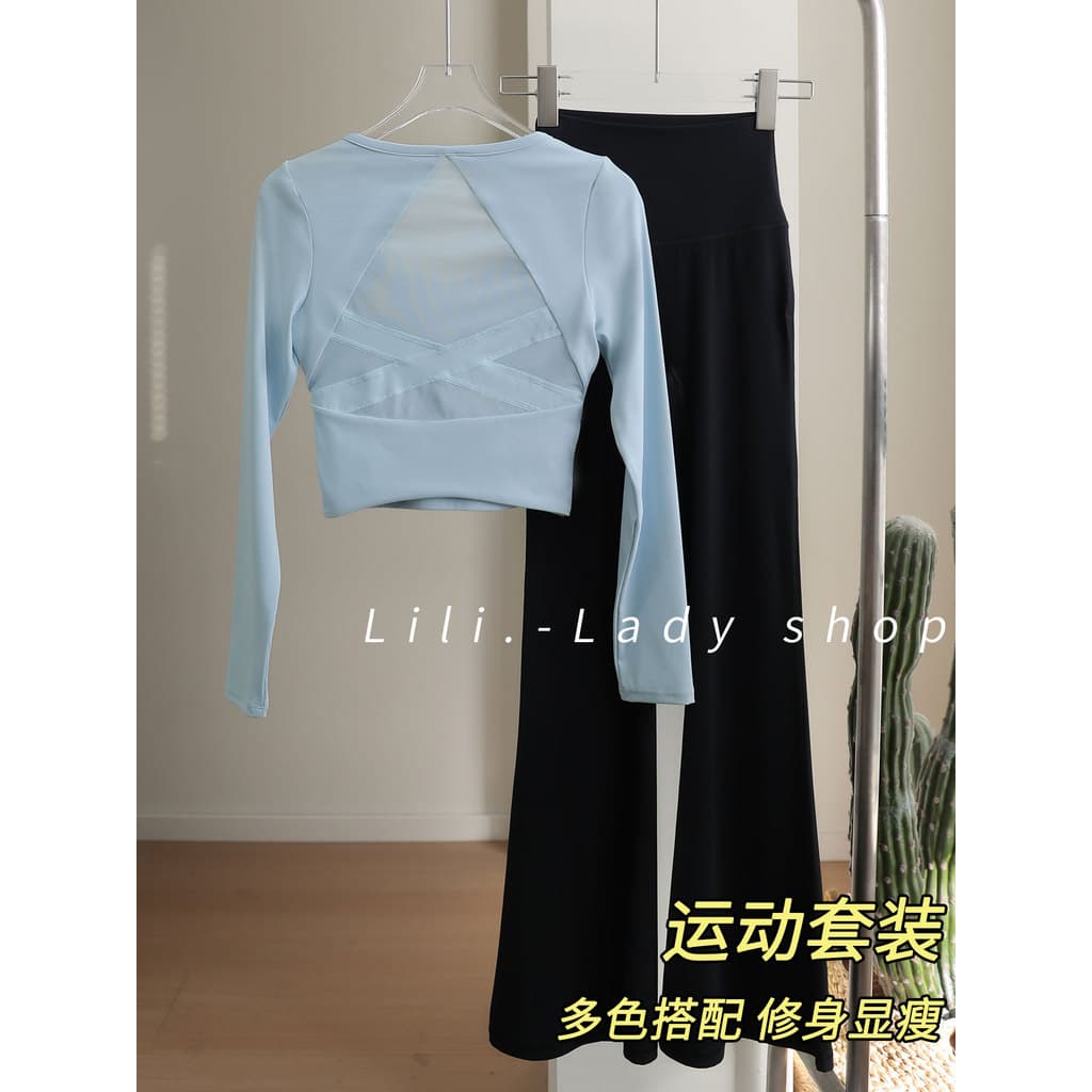 Yoga Wear terno feminino 2026 novo estilo High-End tênis esportes topo fino-ajuste mais magro olhar Pilates terno de tre