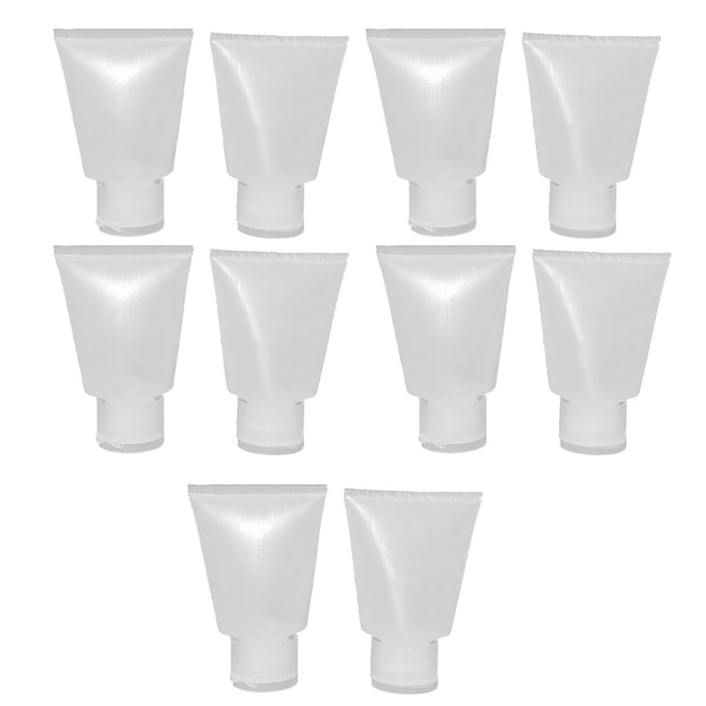 10 Bisnagas Plástica 30ml Transparente Lembrancinha Fliptop