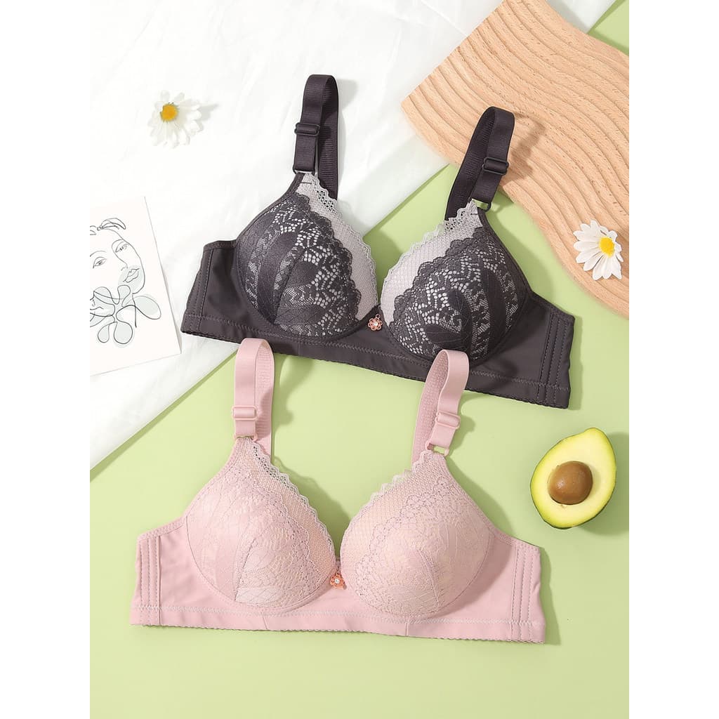 Roupa interior feminina sem fio Ultra-fino sutiã de meia-idade idosos mãe gorda tamanho grande copos pequenos receber se