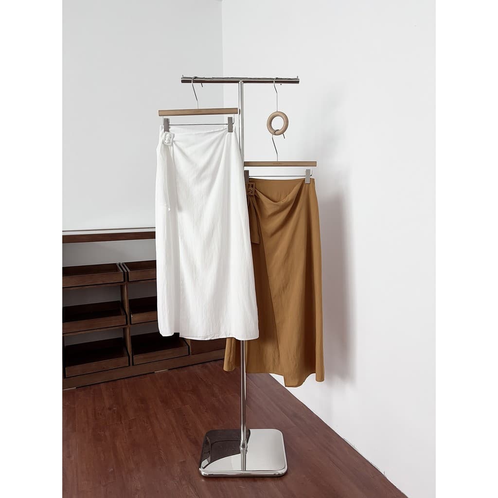 50% de desconto Oferta especial ~ Saia francesa de cintura alta evasê feminina Slim fit saia de comprimento médio elegan