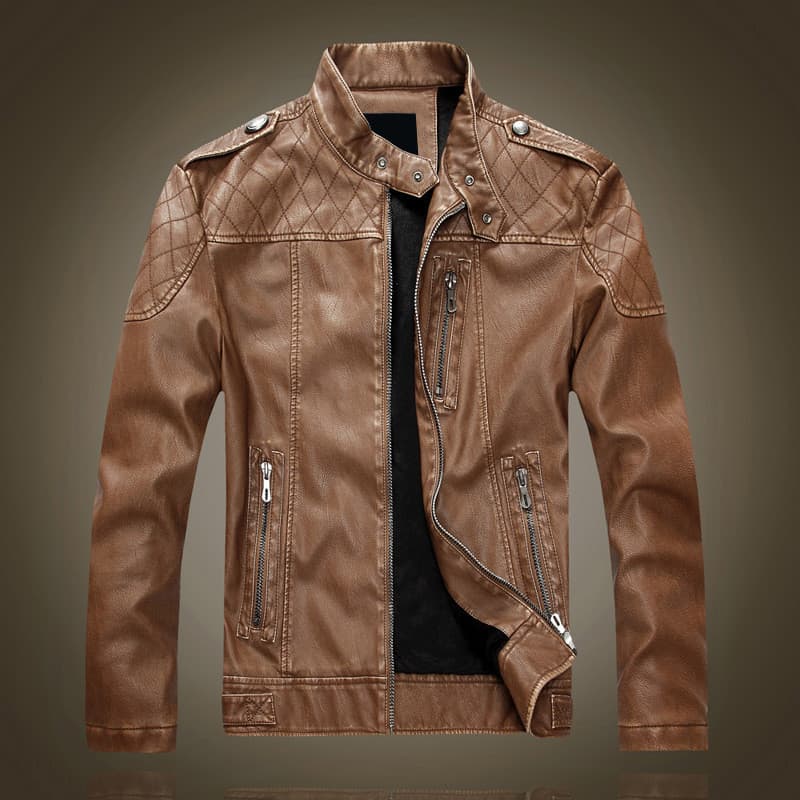 Jaqueta de couro masculina de venda quente motocicleta jaqueta de couro lavado jaqueta PU elegante jaqueta masculina for
