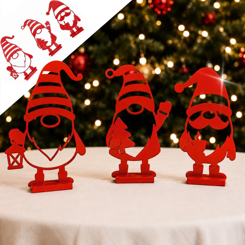 Enfeite de Natal Gnomo Papai Noel Duende Decoração Árvore de Natal Pinheiro