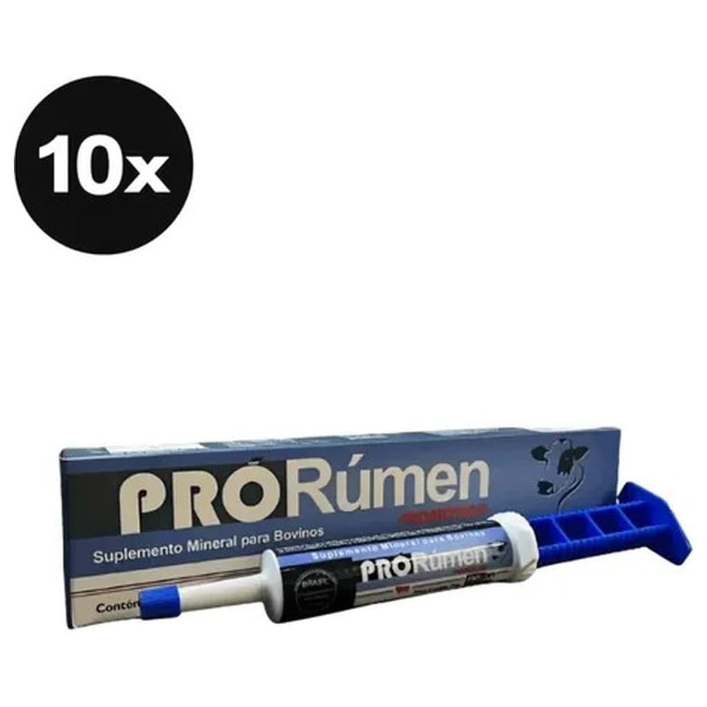 Kit 10 Pró Rúmen 34g Noxon Suplemento Mineral Probiótico para Bovinos Gado