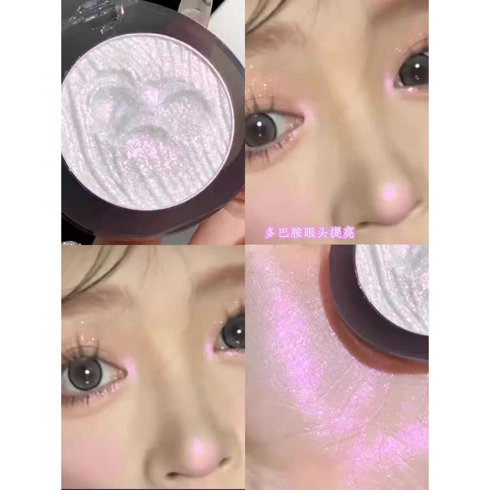 Lindo Deus está chegando!Xixixi Purê de Batata Transparente Piscando Destaque Camaleão Rosto Iluminando Piscando Diamant