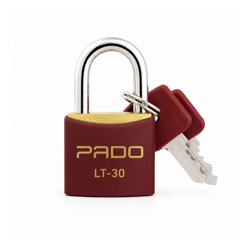 Cadeado de Latão SM LT-30mm Vermelho Pado Seguro e resistente