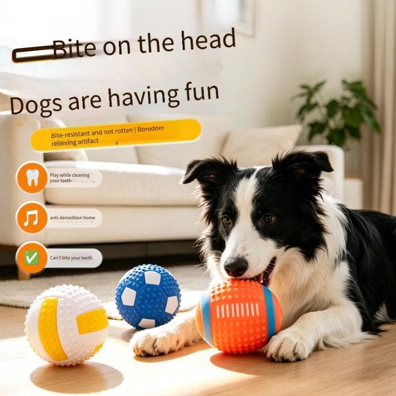 Brinquedo De Látex Estridente Para Cães , Bola Resistente À Mordida De Vinil Espessada , Alívio Do Tédio Médios E Pequen