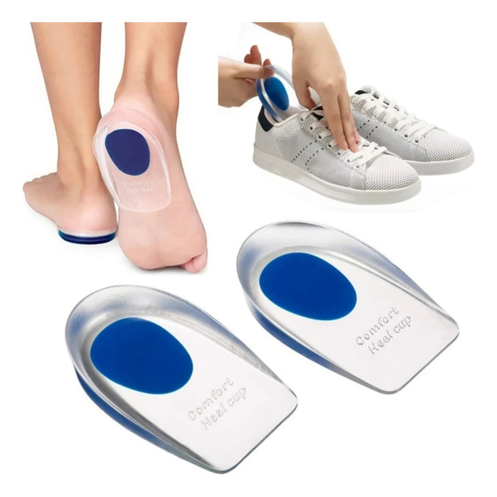 Par Meia Palmilha 100 % Silicone Gel Ortopédica Esporão