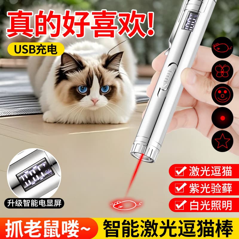 Chás caneta laser carregamento USB Display de energia infravermelha Teaser caneta luz laser auto-feliz alívio do tédio g