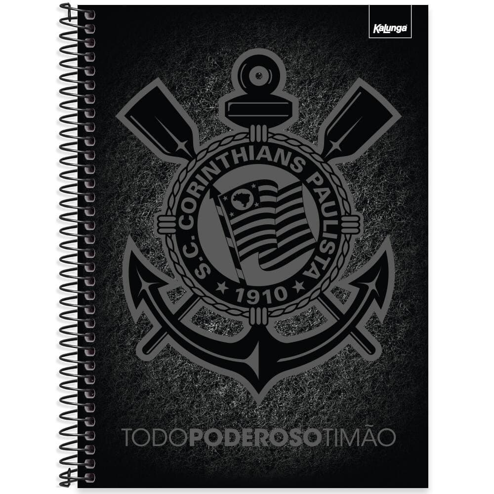 Caderno Universitário Capa Dura 80 folhas Corinthians Spiral