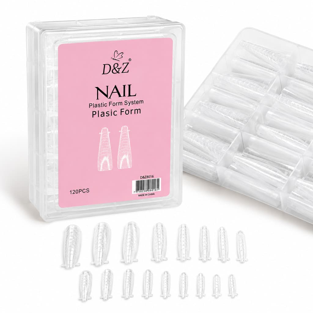 120 Molde F1 Alongamento Unhas Gel Polygel Dual Form Unhas Alongadas Molde F1 Gel Polygel Construção Fácil