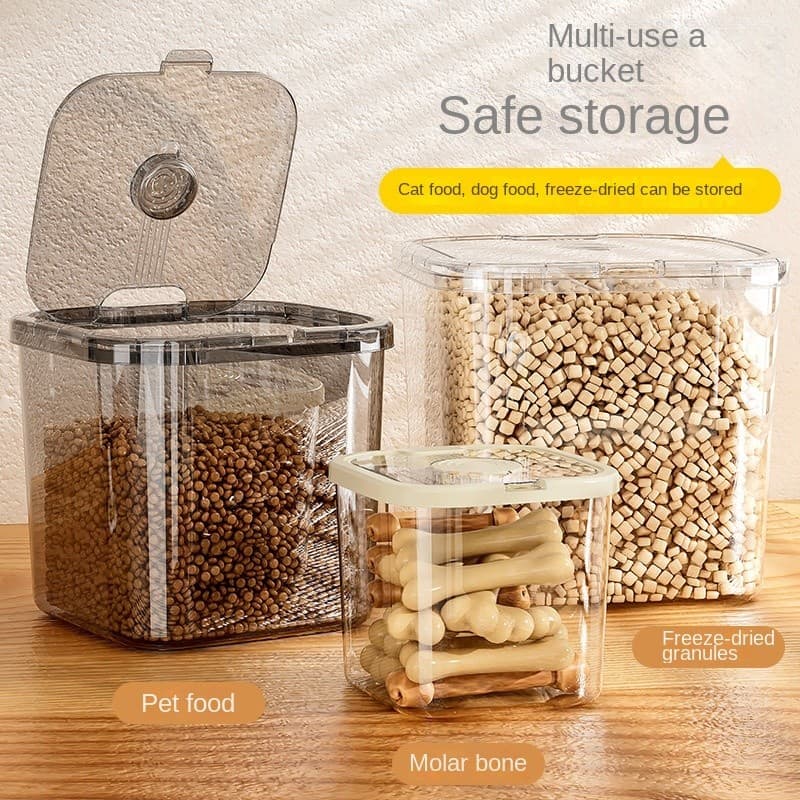 Balde De Armazenamento De Alimentos Para Gatos , Caixa À Prova De Umidade Domésticos , Grande Capacidade