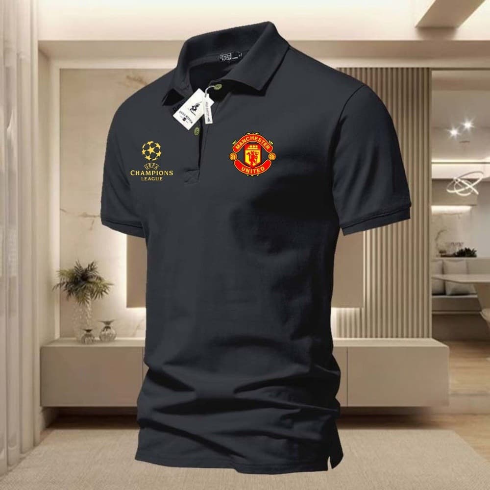 Camisa estilo Manchester United Football Club, projetada para fãs camisa de lapela camisa Polo de manga curta padrão de