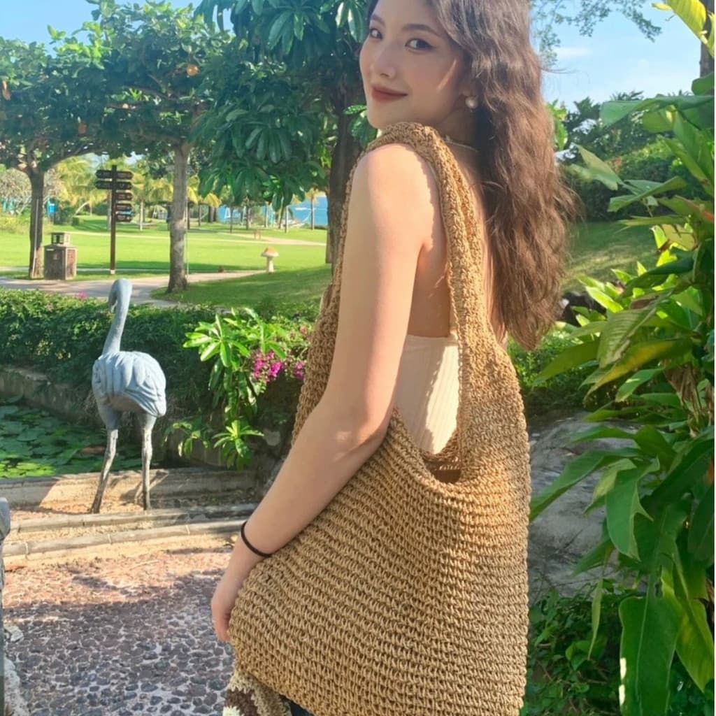 bolsa transversal feminino bolsa feminina Sanya bolsa de palha feminina novo estilo verão All-Match Casual bolsa de ombr
