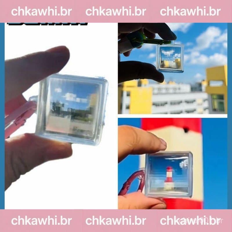 Chaveiro De Filtro De Pixel Acrílico Em Branco SEMIN , Moldura Acrílica Transparente , Pingente Quadrado