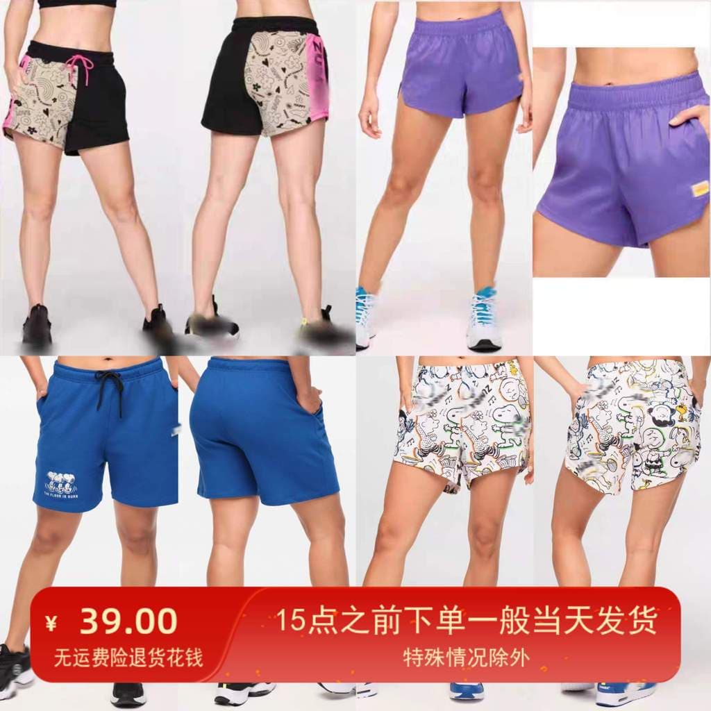 ZW outono novo estilo roxo fluorescente laranja Shorts de secagem rápida feminino esportes Fitness Sampa calças quentes