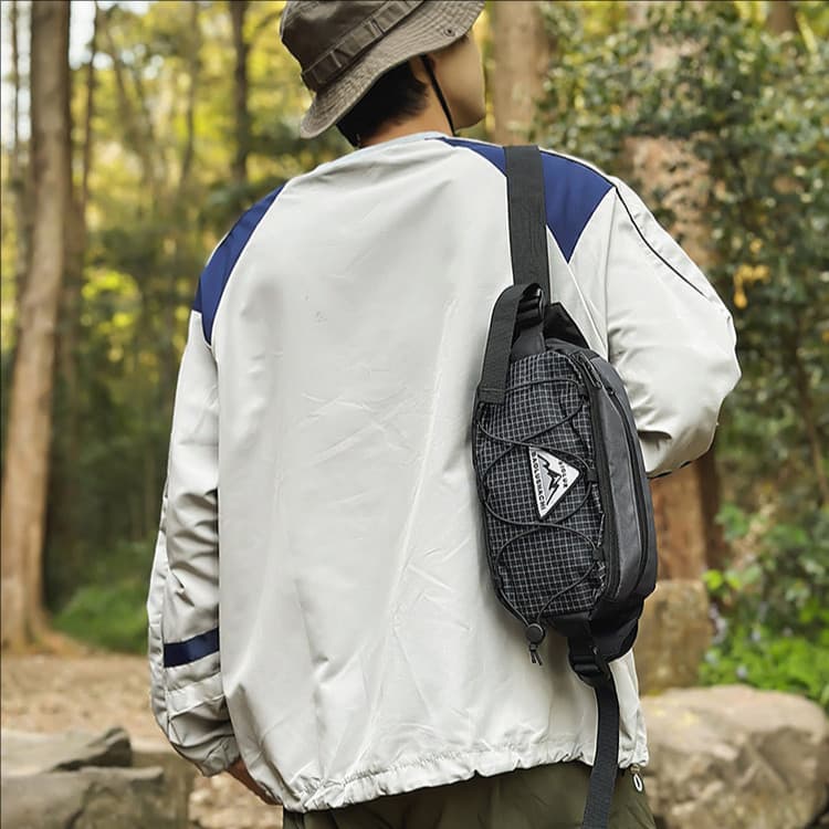 Bolsa de ombro para ciclismo estilo funcional ao ar livre Bolsa mensageiro masculina à prova d'água resistente ao desgas