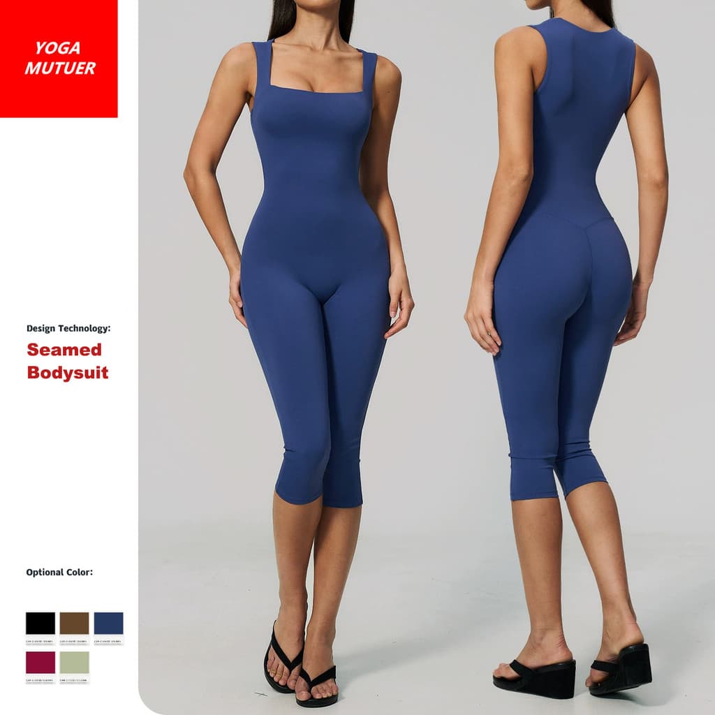MUTUER Yoga Caldeira Terno Feminino Roupas Esportivas Ginásio Macacões Treino Esportes Macacão Push Up Fitness De Uma Pe