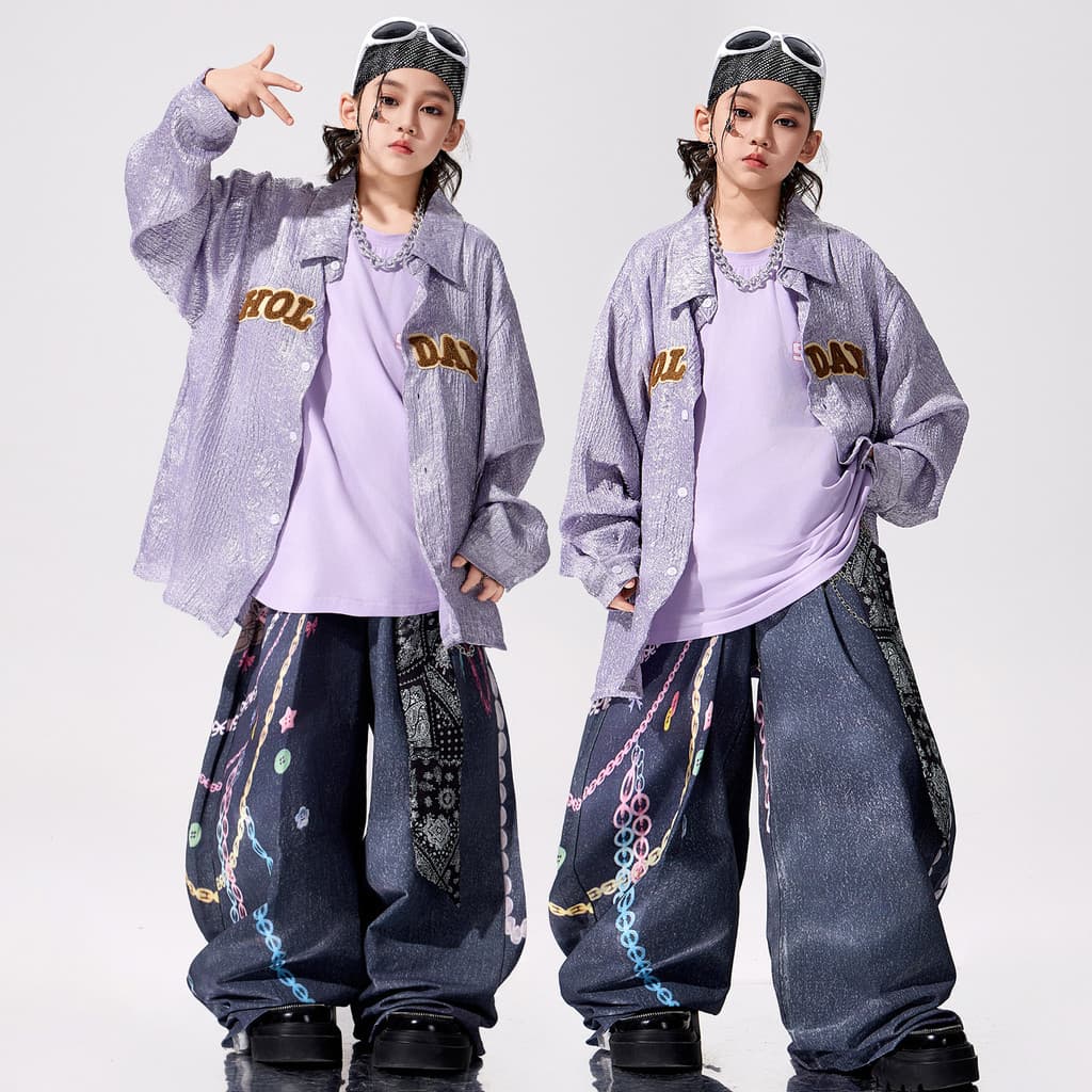 Crianças dança de rua roupas da moda meninos Hip-Hop hiphop rua-Fried desempenho trajes crianças legal bonito desempenho