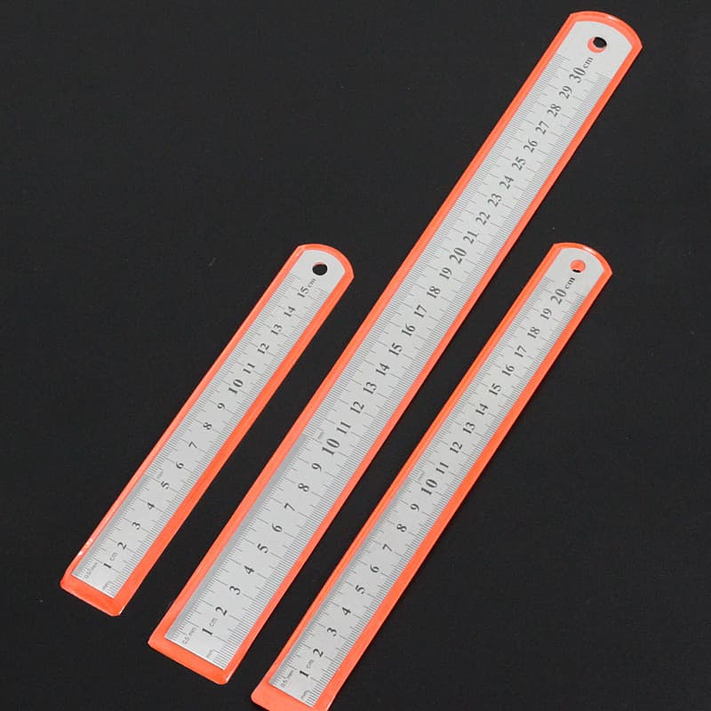 Régua de aço de 20CM, régua de 30CM, régua dupla face, métrica, aço inoxidável, ferramenta de alta precisão, polegada