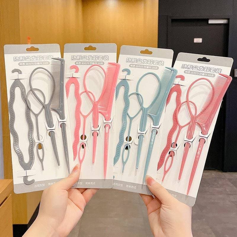 Agulha para puxar cabelo, dispositivo para puxar cabelo infantil, conjunto de amarração, trança, estilo, trança, puxador