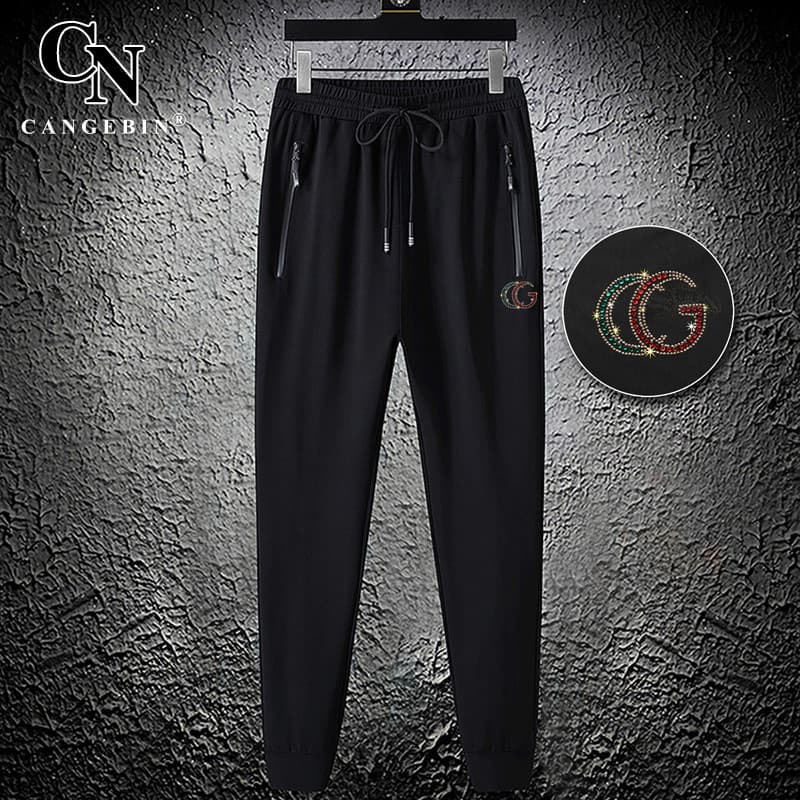 Calças casuais masculinas primavera outono mais veludo engrossado calças Street Wear 2026 novo estilo puro algodão juven