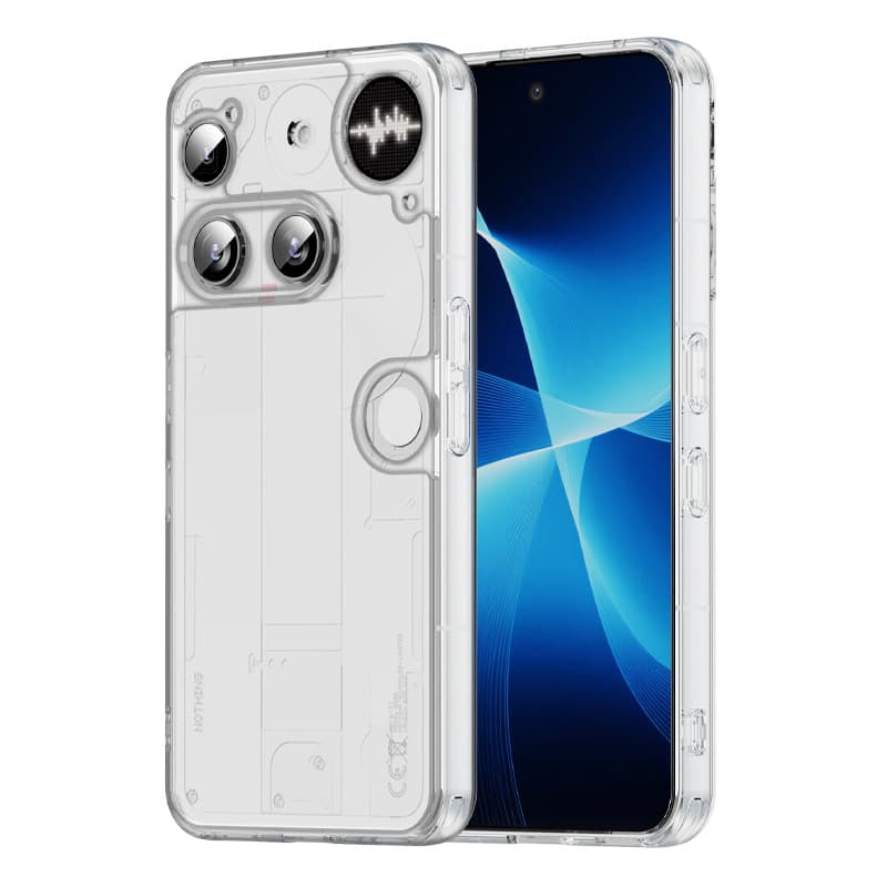 Adequado para nada telefone 3 caso de telefone Airbag quatro cantos resistente a choques transparente acrílico caso duro