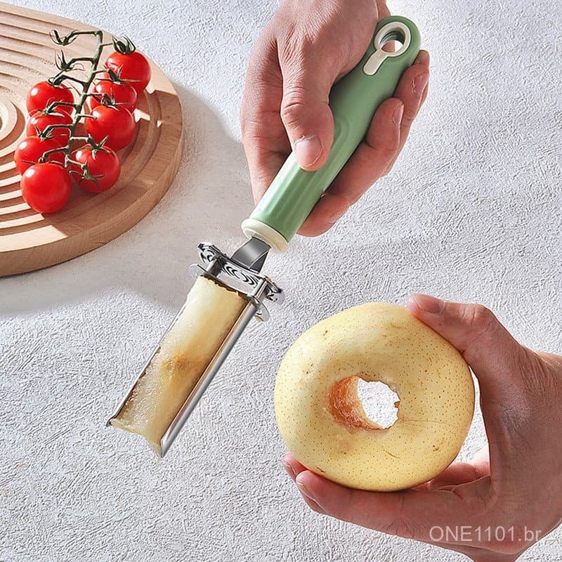 Descaroçador e descascador três em um de aço inoxidável para tâmaras vermelhas, removedor de caroço ajustável para peras